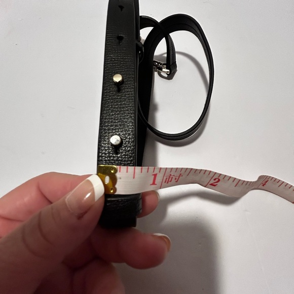 Kate Spade Black Leather Belt with Gold Hardware - Picture 5 of 5